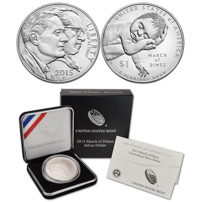 2015 March of Dimes Uncirculated Silver Dollar