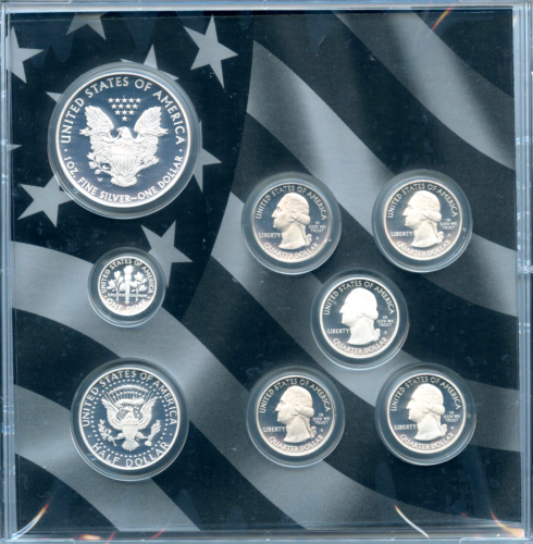 2014 US Mint Limited Edition Silver Proof Set 8 Coins with Box COA and Sleeve