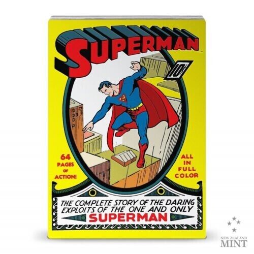 2022 Niue COMIX Superman #1 Colored Proof 1oz Silver Coin