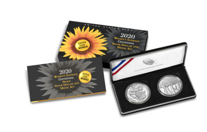 2020 - Women's Suffrage Centennial Proof Silver Dollar and Medal Set